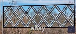 Contemporary stained glass hanging window panel diamoStained glass hanging panel