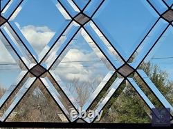Contemporary stained glass hanging window panel diamoStained glass hanging panel