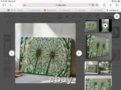 Dandelion Tempered Glass Wall Art Stained Glass Look, Floral Decor