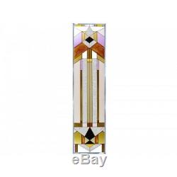 Deco Tectural Art Glass Window Panel Suncatcher 10.25 x 42 Vertical Hand Paint