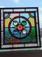 Decorative Pretty Renovated Compact English Victorian Stained Glass Window Pane