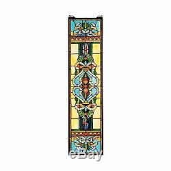 Design Toscano Blackstone Hall Stained Glass Window Hanging Panel 35 Inch New