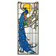 Design Toscano Window Panel Peacocks Sunset High-Quality Stained Glass 25.5 in H