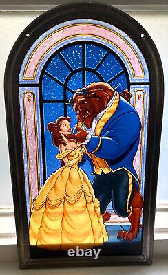 Disney's Beauty And The Beast 12 Stained Glass Panel Limited Ed. 2000 Piece