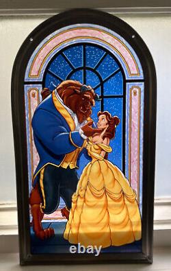 Disney's Beauty And The Beast 12 Stained Glass Panel Limited Ed. 2000 Piece