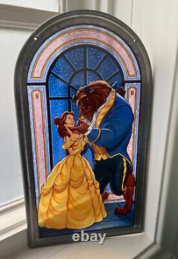 Disney's Beauty And The Beast 12 Stained Glass Panel Limited Ed. 2000 Piece