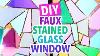 Diy Faux Stained Glass Window Dormroomtakeover Hgtv Handmade