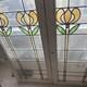 Double Vintage Chicago Stained Glass Window Panel 18x32x1 Inches