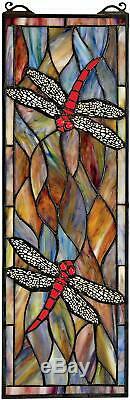 Dragonfly Stained Glass Panel