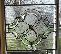 Dragonfly with Beveled Boarder Stained Glass Window Panel EBSQ Artist