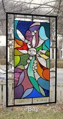 EFFERVESCENT Stained Glass Window Panel (Signed and dated)
