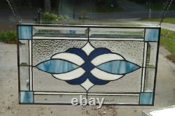 Earthy Blues Stained glass and beveled window panel