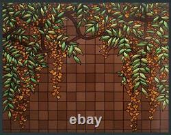 Ebros Frank Lloyd Wright D. D. Martin House Wisteria Wide Wall Panel 14