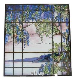 Ebros Louis Comfort Tiffany Landscape Window Oyster Bay Stained Glass Art Panel
