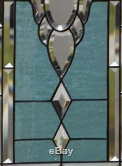 Elegance in Motion Beveled Stained Glass Window Panel 28 1/2 x 14 3/8