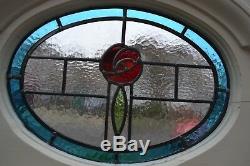 English leaded light stained glass front door. NEW PANEL! R792