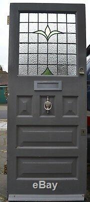 English stained glass front door RESTORED PANEL. R416. Delivery options