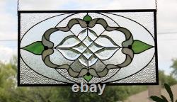 Exquisite Victorian-style stained glass panel, meticulously crafted with iridesc