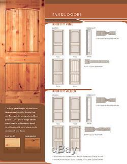 Exterior Entry Knotty Alder 2 Panel Arch Top Solid Wood Stain Grade Door Prehung