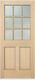 Exterior Hemlock Solid Stain Grade French Doors 9 Lite Over Bottom Raised Panels