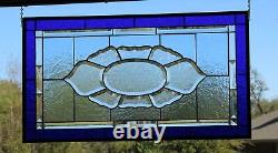 Extra $ 150.00 coupon Beveled Stained Glass Panel, Window 31 3/4 x17 3/4