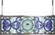 Extra Large Horizontal Blue Victorian Stained Glass Window Panels Hanging Transo