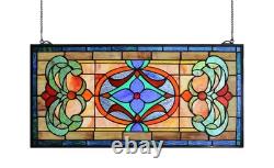 Extra Large Horizontal Transom Window Stained Glass Window Panels Hanging 26