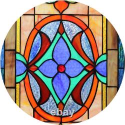Extra Large Horizontal Transom Window Stained Glass Window Panels Hanging 26 Wi