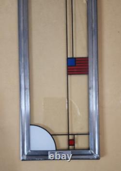 FRANK LLOYD WRIGHT COONLEY PLAYHOUSE WINDOW Glass Suncatcher PANEL 19 x 4 1/2