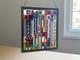 FRANK LLOYD WRIGHT Saguaro Forms & Cactus Flowers Stained Glass Panel with Chain