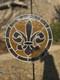 Fleur De Lis Stained Glass Panel 10 X 10