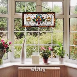 Fleur De Lis Stained Glass Pub Window Panel
