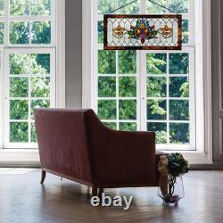 Fleur De Lis Stained Glass Pub Window Panel