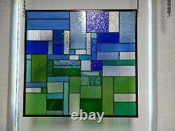 Flipside -Stained Glass Window Panel-20 1/2 x 19 1/2 HDMA-US