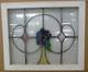 Floral Old English Leaded Stained Glass Window 21.25 X 18