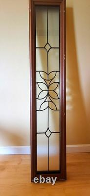 Framed Floral Stained Glass Window Panel Insert