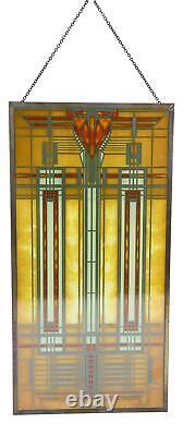 Frank Lloyd Wright Bradley House Skylight Stained Glass Wall Or Desktop Plaque