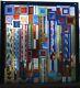 Frank Lloyd Wright Collection SAGUARO FORMS Stained Glass Hanging Panel 12x11