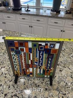 Frank Lloyd Wright Collection Saguaro Stained Glass Window Panel Multicolor