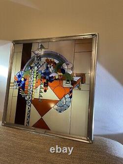 Frank Lloyd Wright Fruit Bowl Stained Glass Panel Art Sun Catcher May Basket