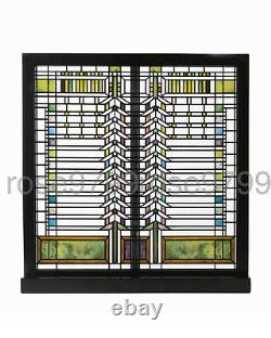Frank Lloyd Wright Martin Casement Window Stained Art Glass Panel