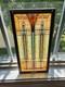 Frank Lloyd Wright Oak Park Skylight Stained Glass Panel Lead Frame Art Deco