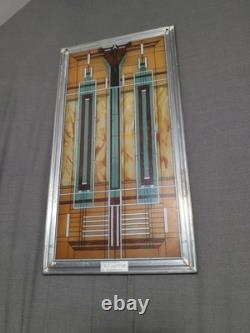 Frank Lloyd Wright Oak Park Skylight Stained Glass Panel Lead Frame Art Deco