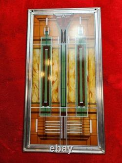 Frank Lloyd Wright Oak Park Skylight Stained Glass Panel Lead Frame Art Deco