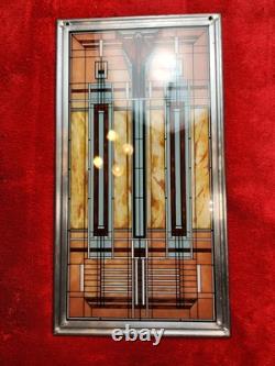 Frank Lloyd Wright Oak Park Skylight Stained Glass Panel Lead Frame Art Deco