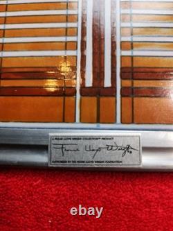 Frank Lloyd Wright Oak Park Skylight Stained Glass Panel Lead Frame Art Deco