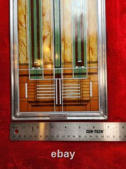 Frank Lloyd Wright Oak Park Skylight Stained Glass Panel Lead Frame Art Deco