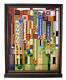 Frank Lloyd Wright SAGUARO FORMS CACTUS FLOWERS Stained Art Glass Panel Display