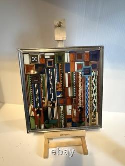 Frank Lloyd Wright Saguaro Forms Stained Glass Art Panel Window Hanging 12 x 11 Frank Lloyd Wright Saguaro Forms Stained Glass Art Panel Window Hanging 12 x 11