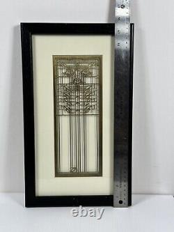 Frank Lloyd Wright Waterlilies Unexecuted Framed Art Window Art Glass Panel 1900